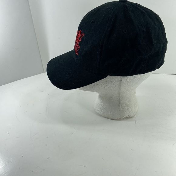 Men's Ozzy Osbourne black fitted ball cap black with red OO Small-med Flex fit - Picture 3 of 4